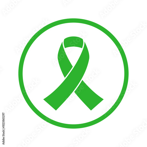 Mental health awareness ribbon icon
