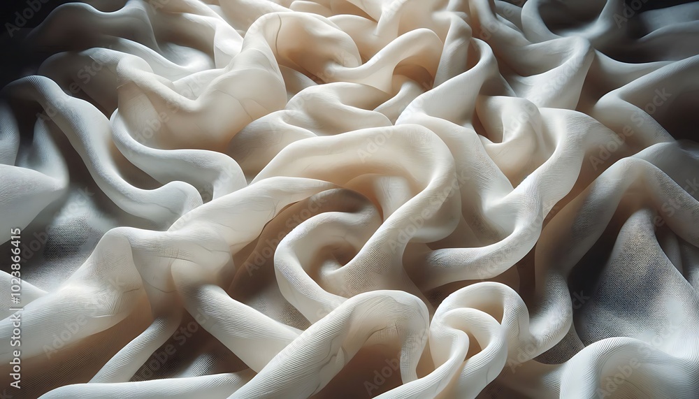 lightweight silk fabric with a crinkled texture, perfect for flowing dresses, elegant scarves, or high-fashion decor projects,generative ai lightweight silk fabric with a crinkled texture, perfect for flowing dresses, elegant scarves, or high-fashion decor projects,generative ai