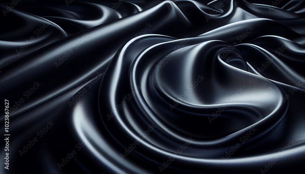 sleek black satin fabric with a smooth and glossy surface, for evening gowns, luxurious bedding, or elegant decor items,generative ai sleek black satin fabric with a smooth and glossy surface, for evening gowns, luxurious bedding, or elegant decor items,generative ai