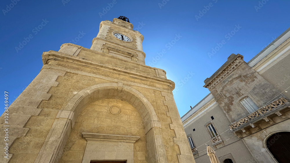Obraz premium The Clock Tower of Ginosa, Puglia, Italy