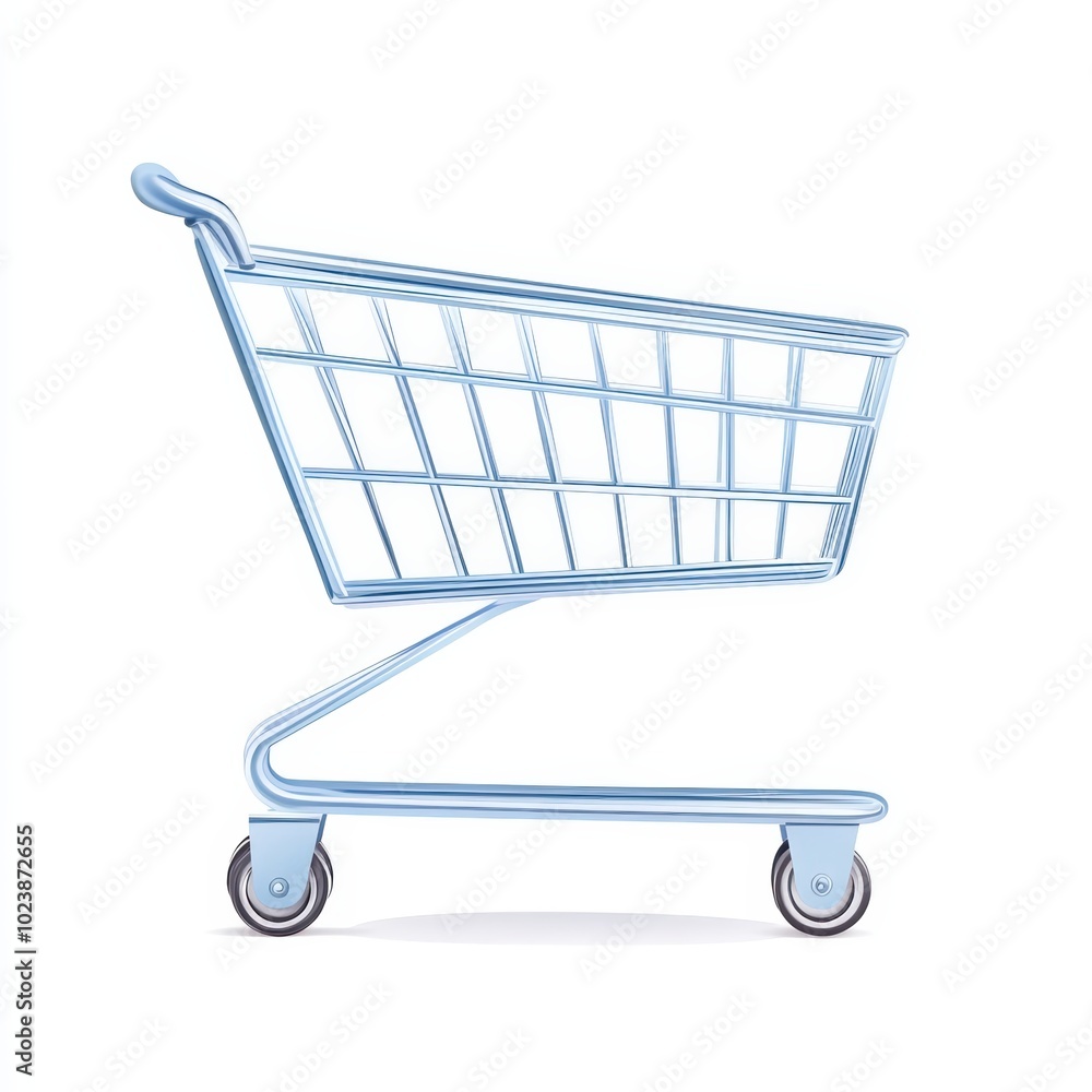 Shopping cart, white isolate background Shopping cart, white isolate background