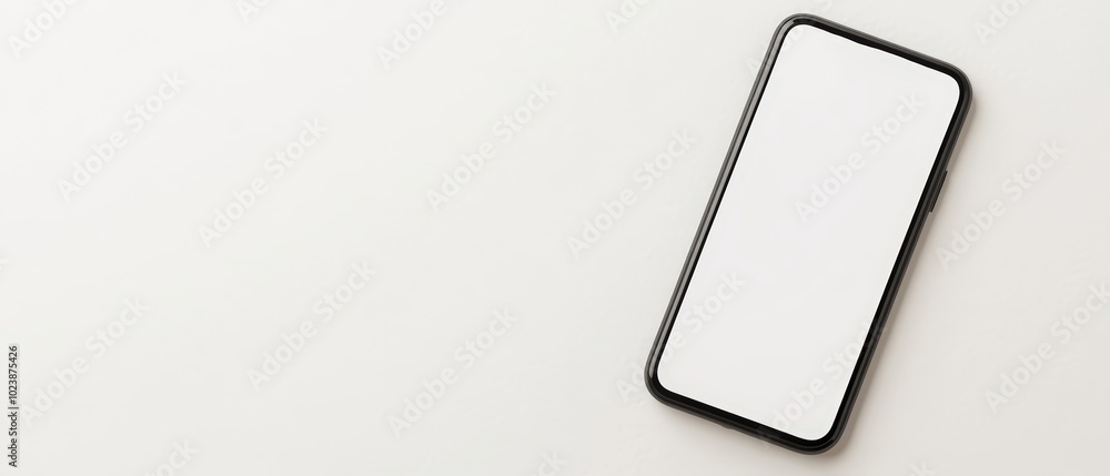 Smartphone with blank screen, minimalistic design, on white isolated background. Smartphone with blank screen, minimalistic design, on white isolated background.