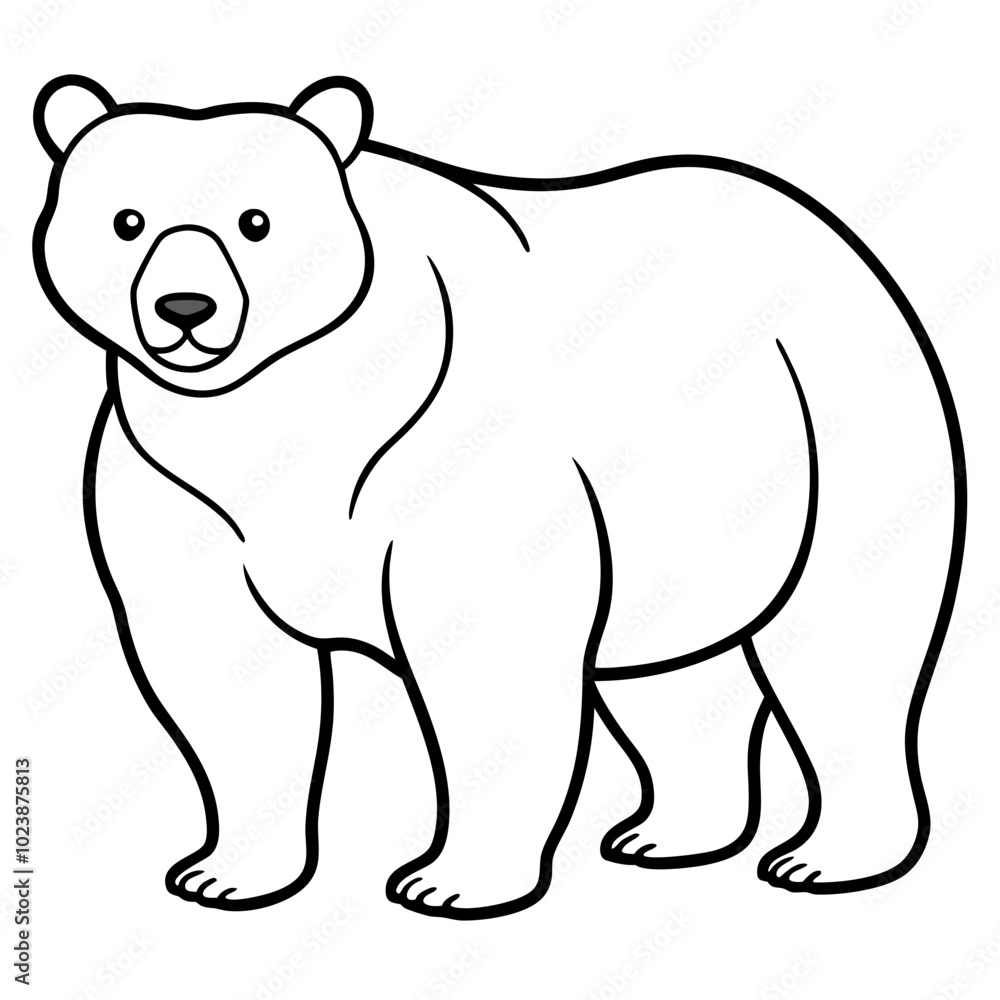 Fototapeta premium Brown Vector Illustration on White Background Versatile and Minimalist Design