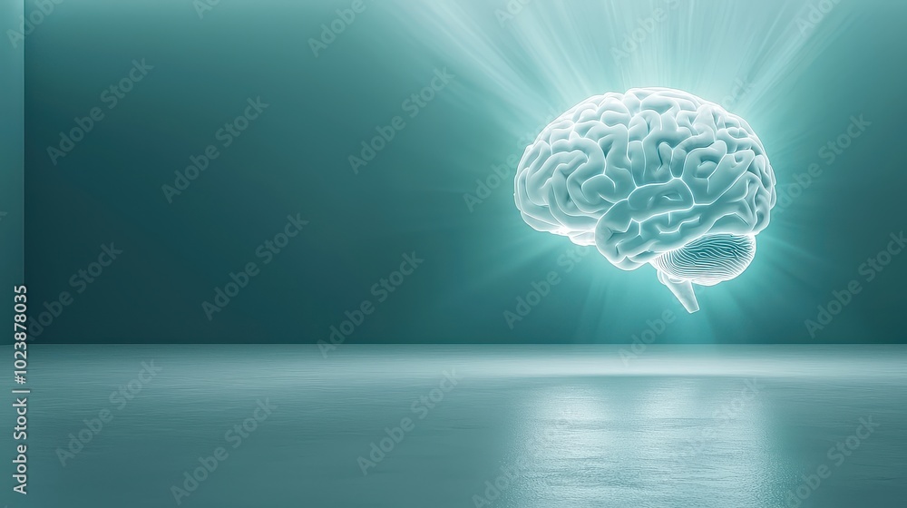 A glowing brain is depicted against a soft backdrop, symbolizing intelligence, creativity, and mental capacity. A glowing brain is depicted against a soft backdrop, symbolizing intelligence, creativity, and mental capacity.