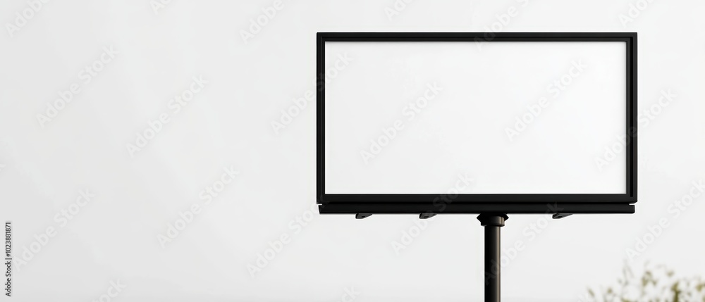 Blank billboard on a stand against a white isolate background. Blank billboard on a stand against a white isolate background.