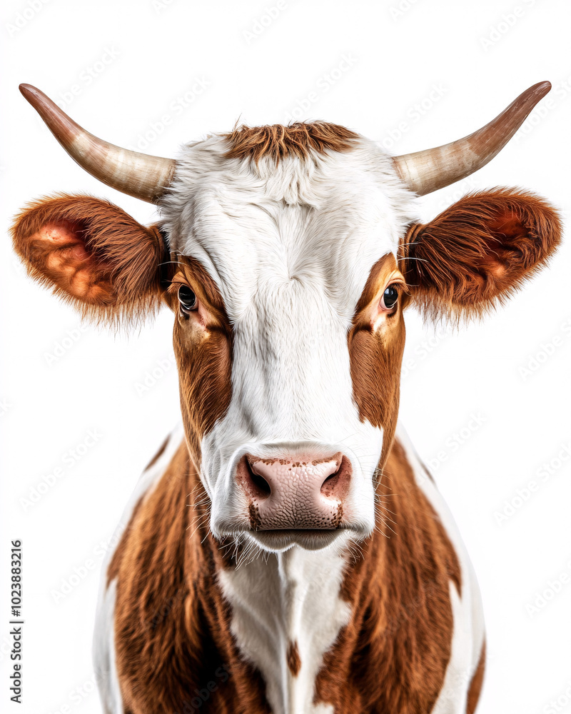 Close-up of a Brown and White Dairy Cow Close-up of a Brown and White Dairy Cow