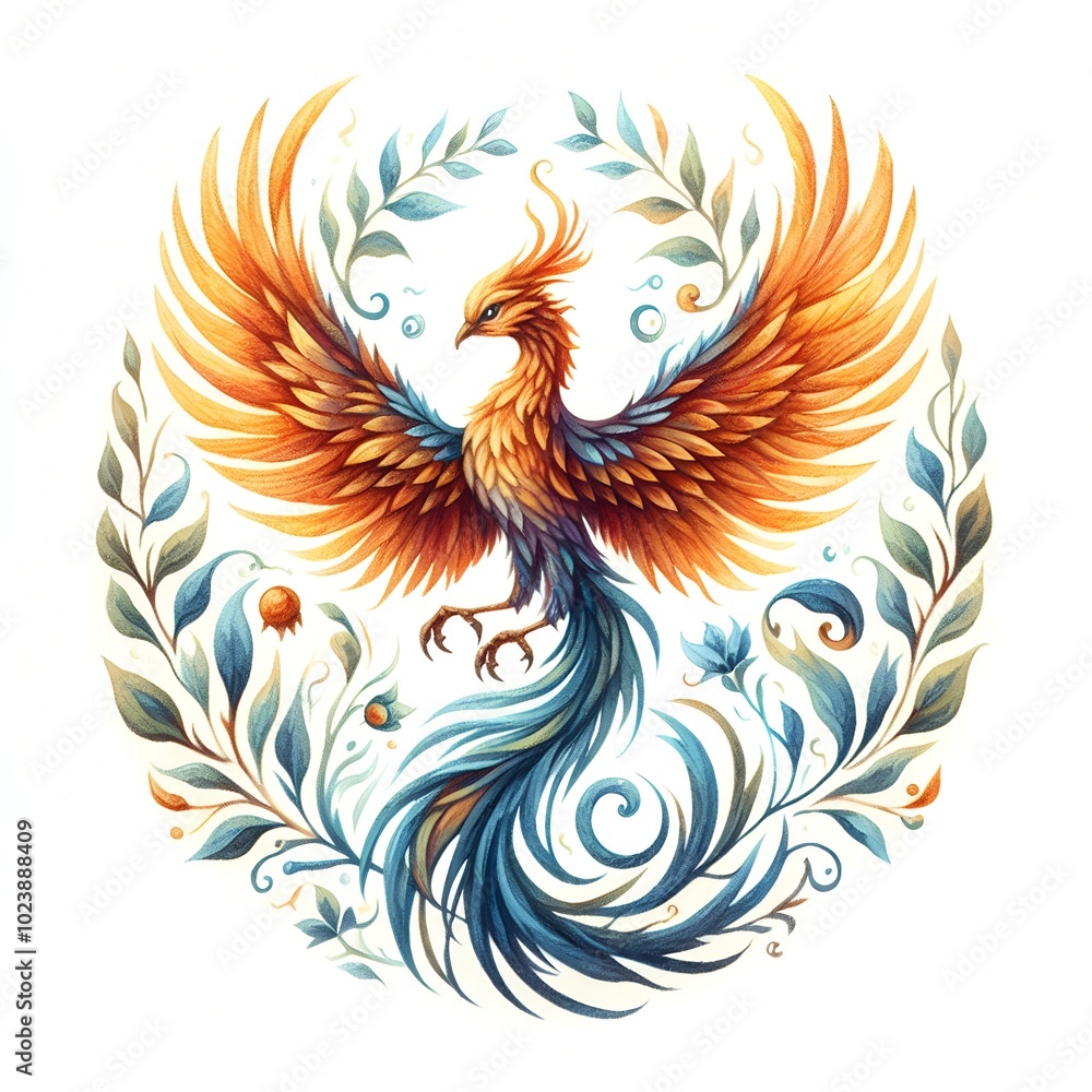 illustration of an phoenix illustration of an phoenix
