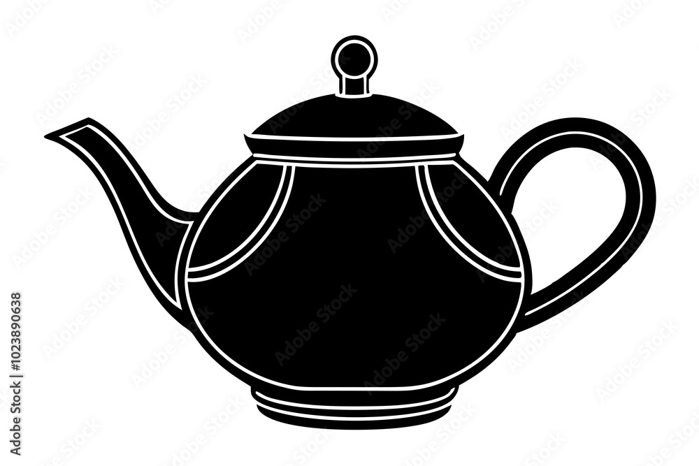 teapot isolated on black teapot isolated on black