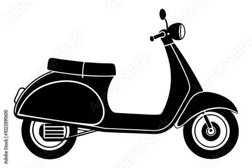 vintage scooter vector