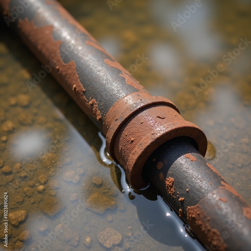 Rusty pipes contribute to water pollution