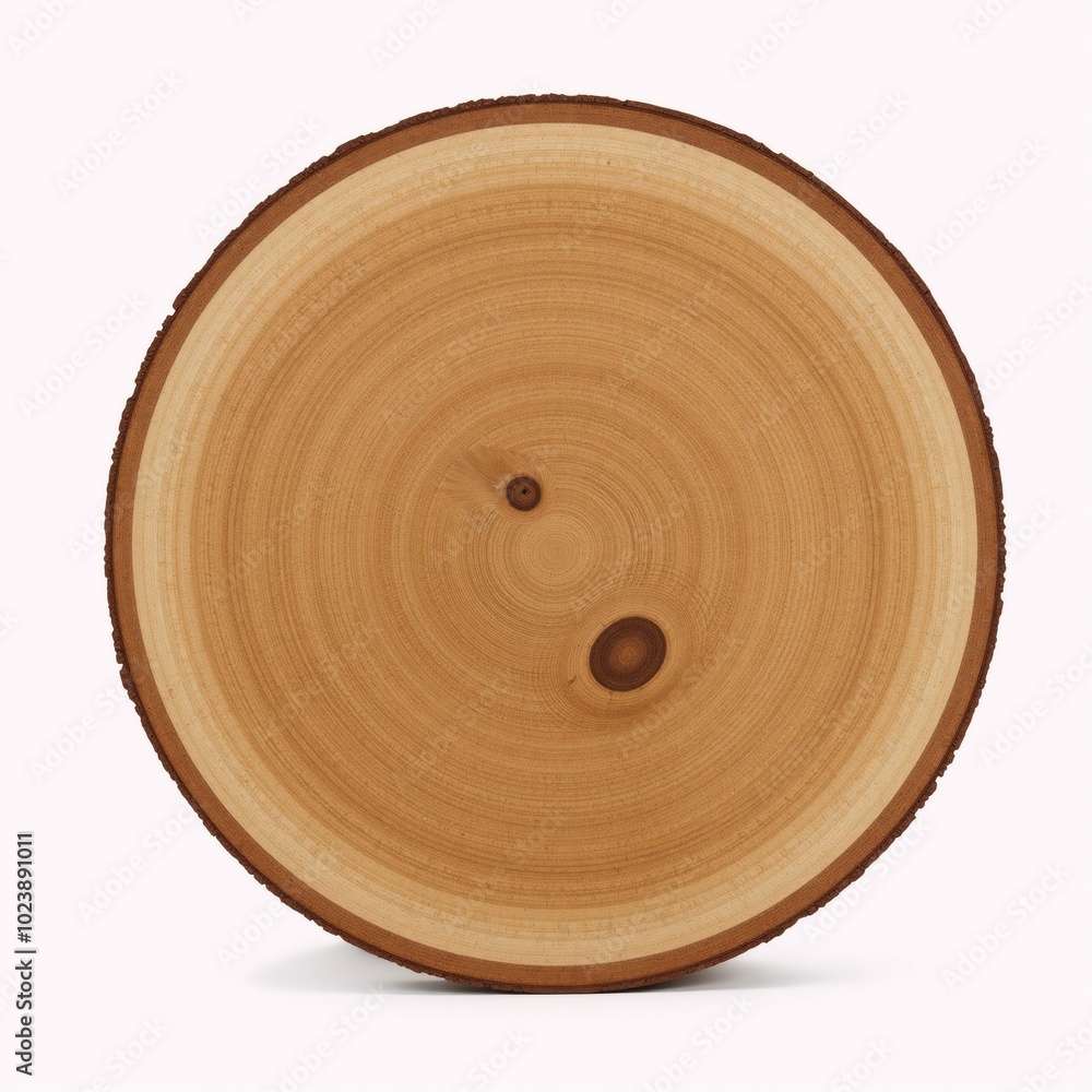 Rustic wooden round tabletop against minimalist backdrop Rustic wooden round tabletop against minimalist backdrop