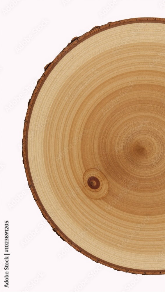 Rustic wooden round tabletop against minimalist backdrop Rustic wooden round tabletop against minimalist backdrop