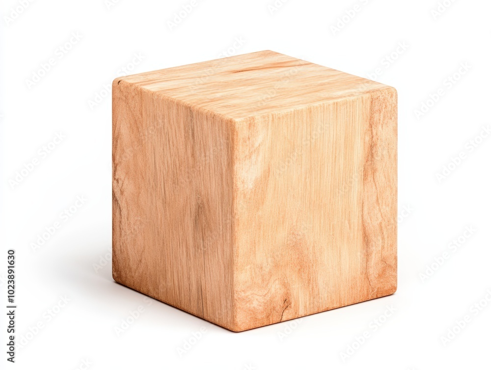 Wooden cube on white isolate background for design and decoration. Wooden cube on white isolate background for design and decoration.