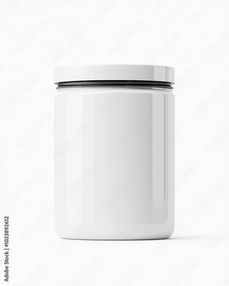 White Storage Jar with Lid White Storage Jar with Lid