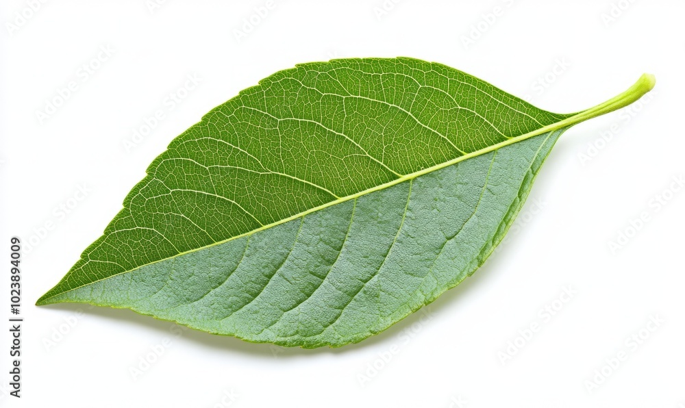 A leafy green leaf with a white background A leafy green leaf with a white background