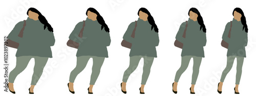 Conceptual fat overweight obese female vs slim fit healthy body after weight loss or diet on white background banner. A  fitness, nutrition or obesity, health shape illustration vector as silhouettes