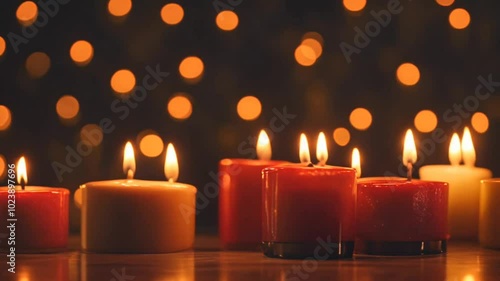 Christmas candles are burning