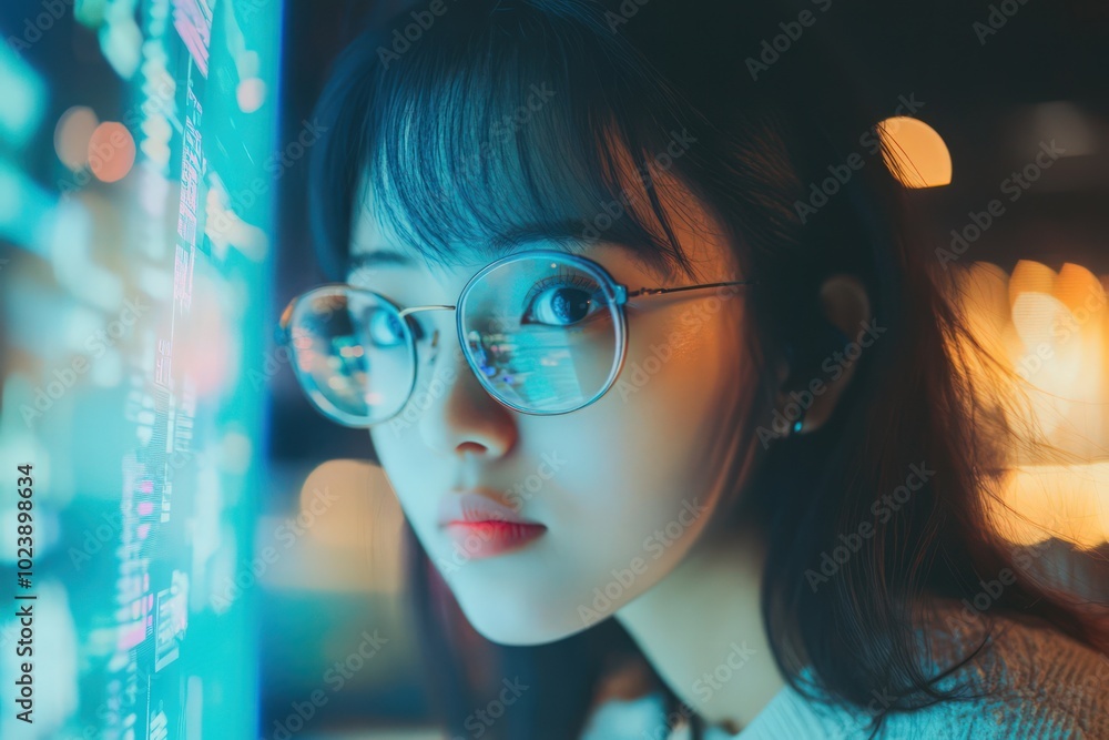 Young Asian talent engaged in digital transformation career, working remotely on AI and cloud computing projects. Focus on upskilling in cybersecurity and future tech. Young Asian talent engaged in digital transformation career, working remotely on AI and cloud computing projects. Focus on upskilling in cybersecurity and future tech.