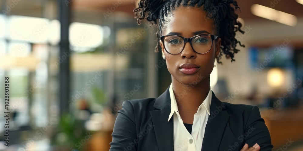 Portrait of a confident female attorney in a courtroom, embodying motivation, success, and a vision for justice while inspiring others in her career Portrait of a confident female attorney in a courtroom, embodying motivation, success, and a vision for justice while inspiring others in her career
