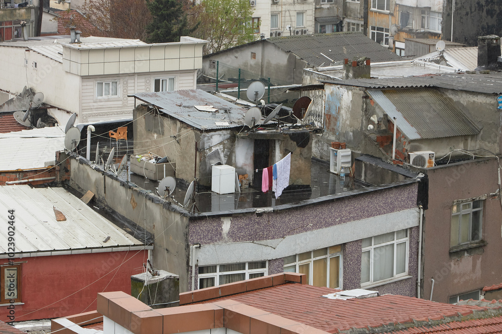 Istanbul rooftop view in april Istanbul rooftop view in april
