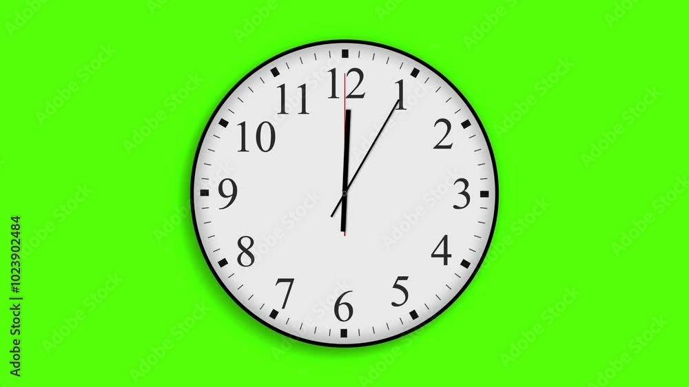 clock on green background clock on green background