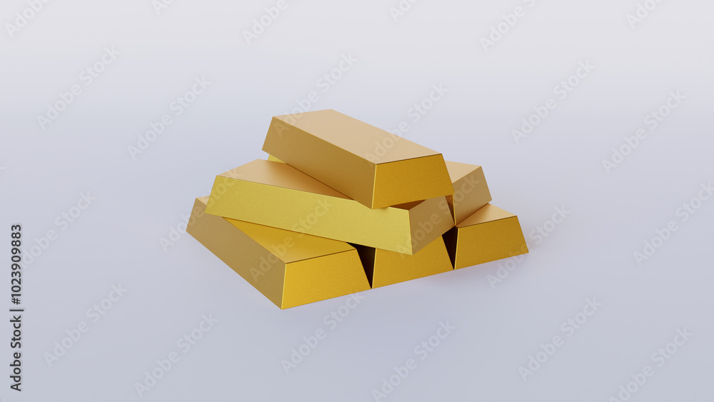 Gold bars or ingots on white background. Stack of gold bars on white background. Gold bar investment 3d render white background. Gold bars ingot isolated on white background. 3d illustration. Gold bars or ingots on white background. Stack of gold bars on white background. Gold bar investment 3d render white background. Gold bars ingot isolated on white background. 3d illustration.