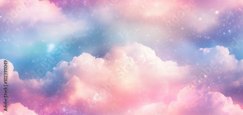 Night sky with clouds and stars