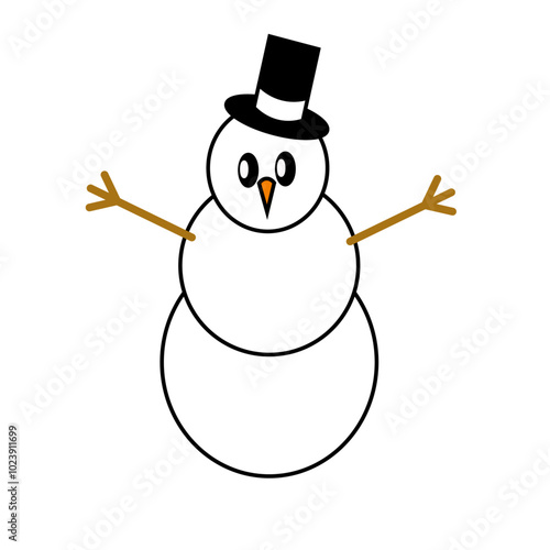 snowman with hat