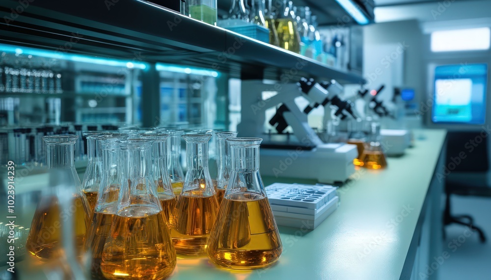 Biotech lab environment with detailed imagery biotech experiments Biotech lab environment with detailed imagery biotech experiments