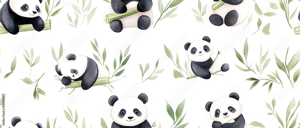 Cute panda bear pattern Cute panda bear pattern