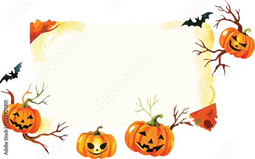 Halloween Jack-o'-Lantern Pumpkins  Banner Design