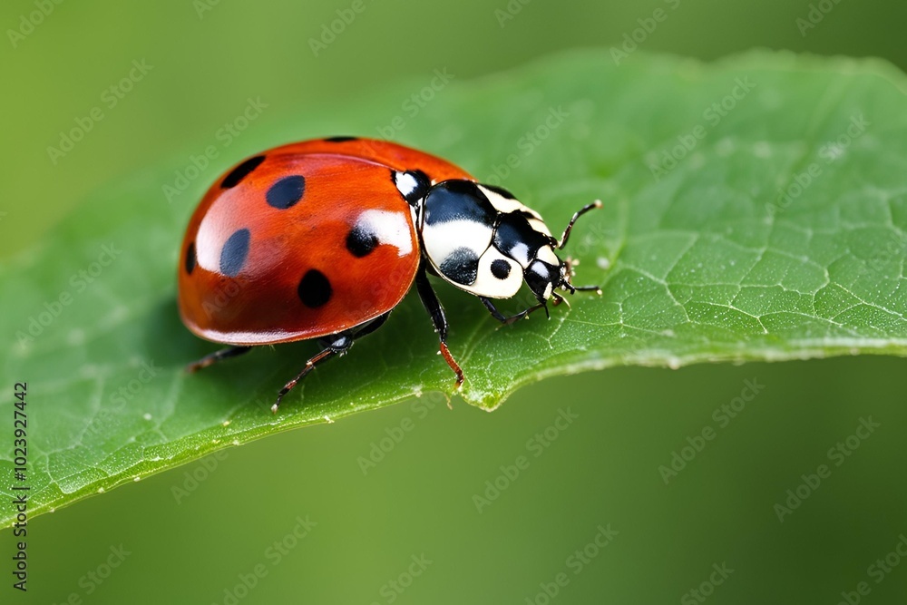 Ladybug on a Green Leaf Ladybug on a Green Leaf