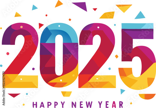 Colorful 2025 Happy New Year Celebration
