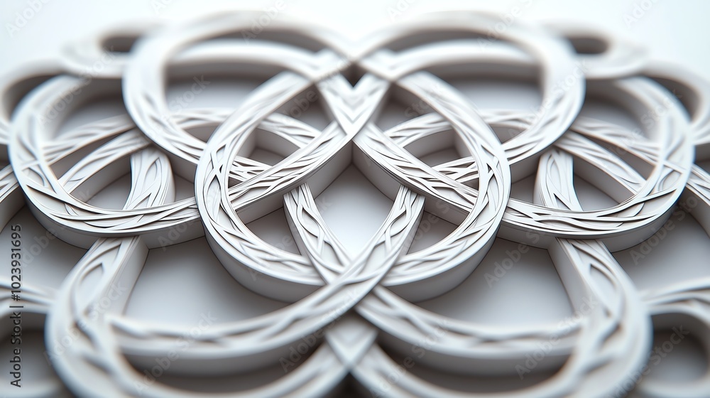 Paper cut Celtic knot design with perfectly intertwined loops and symmetrical curves, paper cut Celtic knot, symmetrical traditional art Paper cut Celtic knot design with perfectly intertwined loops and symmetrical curves, paper cut Celtic knot, symmetrical traditional art