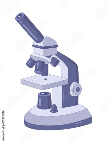 Vector illustration of microscope.  Laboratory equipment