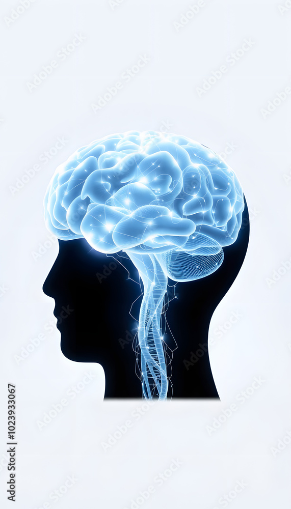 Obraz premium Psychology of the human thinking. Abstract conceptual image isolated with white highlights, png