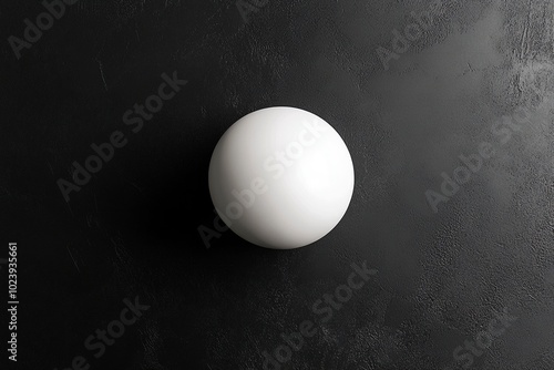 Stress ball mockup in black and white, top view 3D rendering, perfect for product design or relaxationthemed images photo