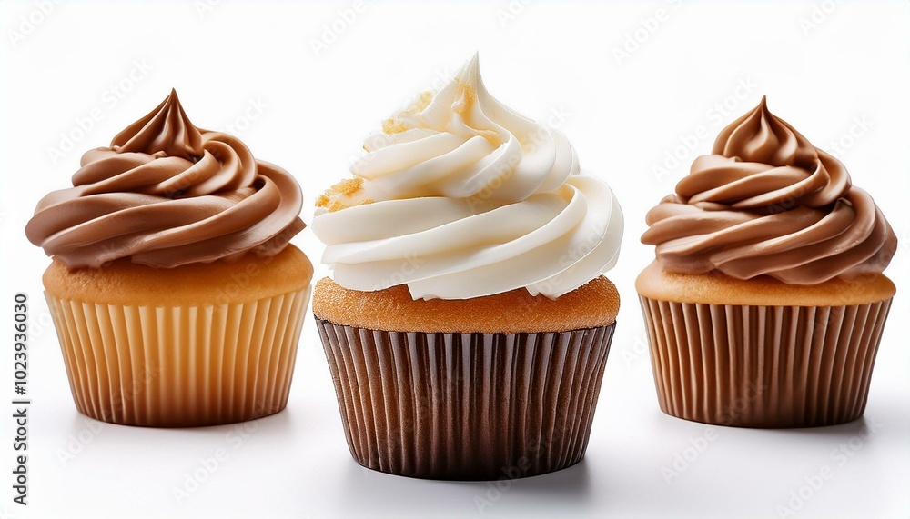 Delicious cupcake isolated on white background Delicious cupcake isolated on white background
