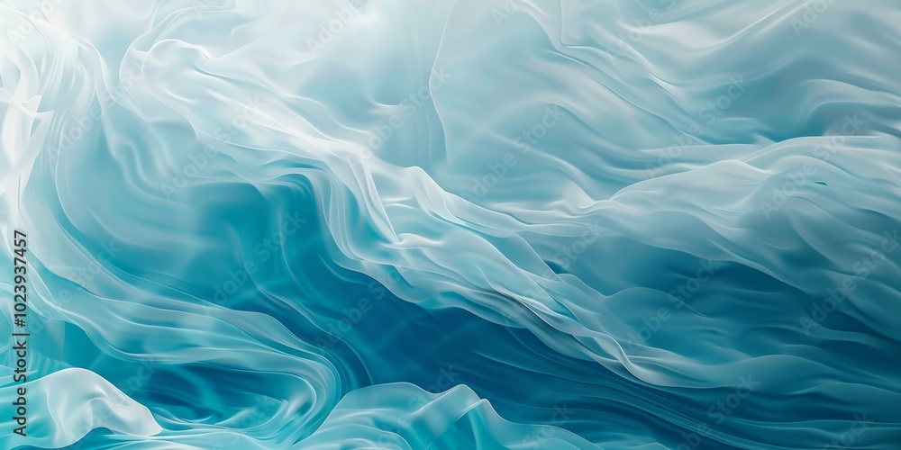 Obraz premium Abstract blue water background with swirling patterns and fluid shapes, creating an ethereal atmosphere