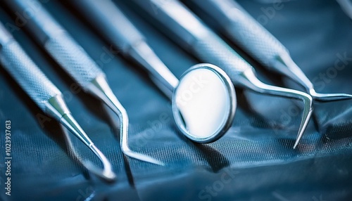 Close up on dentist instruments  photo