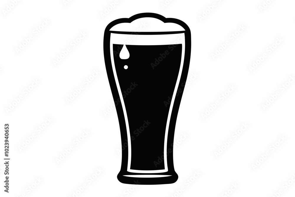 beer glass silhouette vector, beer glass bottle icon symbol. beer vector illustration beer glass silhouette vector, beer glass bottle icon symbol. beer vector illustration