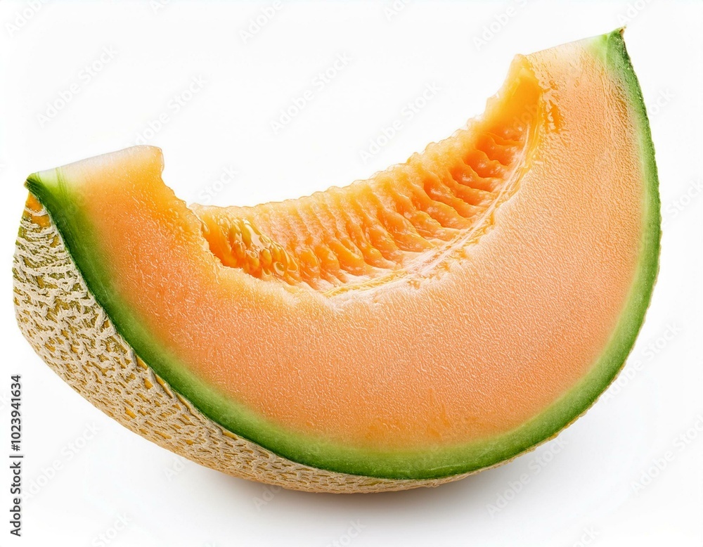 Slice melon isolated on white, melon clipping path Slice melon isolated on white, melon clipping path