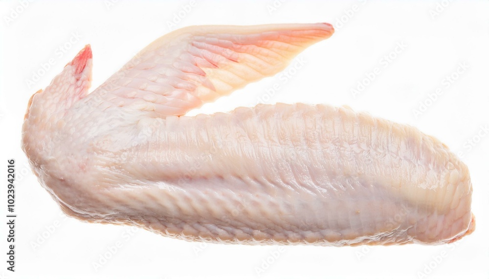 Raw chicken wing isolated on white background. Raw chicken wing isolated on white background.