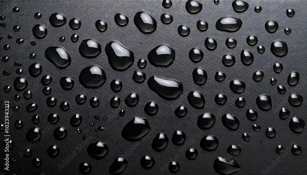 Drops of water on black surface. Drops of water on black surface.