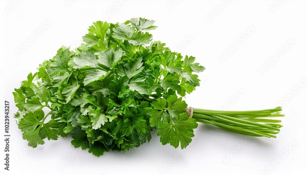Fresh parsley on white background Fresh parsley on white background
