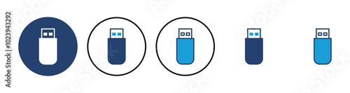 Usb icon vector. Flash disk icon vector