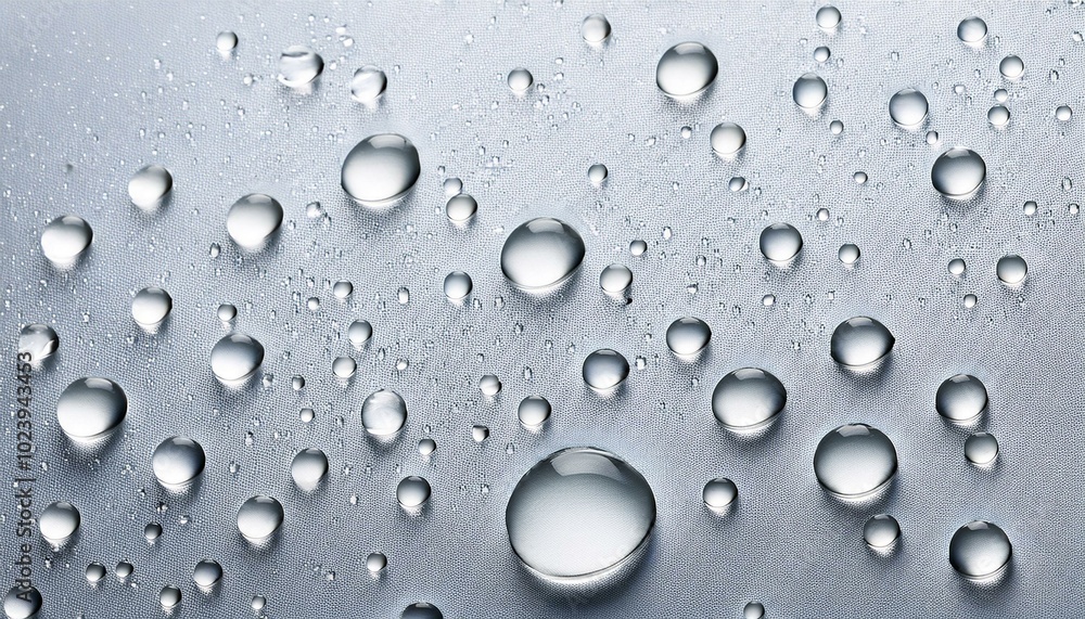Drops of water on white surface Drops of water on white surface