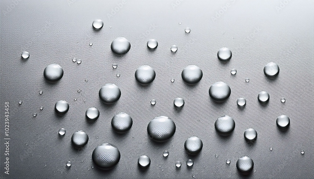 Drops of water on white surface Drops of water on white surface