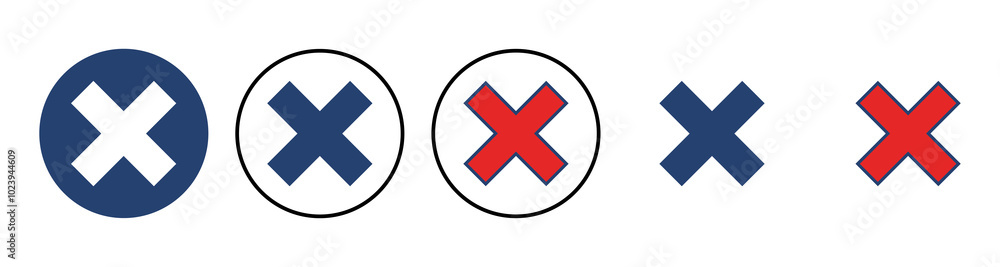 Close vector icon. Delete icon vector. cross sign Close vector icon. Delete icon vector. cross sign