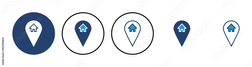 address icon vector. home location icon vector address icon vector. home location icon vector